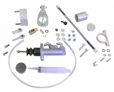 MDL LF Series 67-68 Mustang/Cougar Hydraulic Clutch Master Kit .700" bore, Silver Billet Reservoir